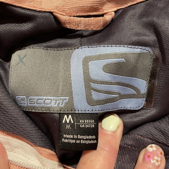 Scott Peach Embossed Snowboard Snow Pants Womens Medium - Picture 2 of 9